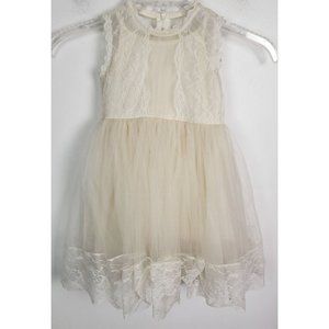 Bois Dream Toddler Sz. 2 Ivory Lace Sleeveless Dress